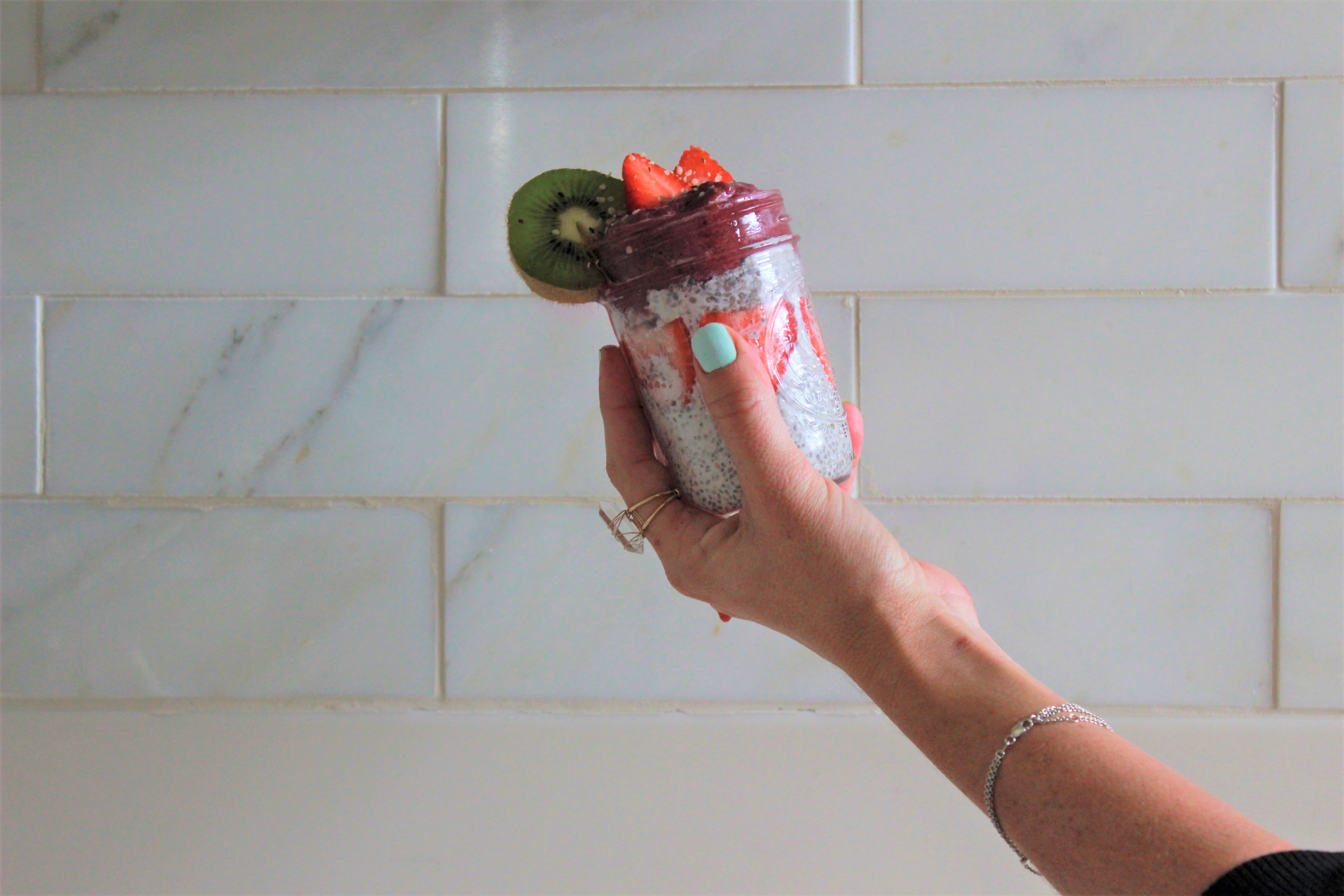 Easy Chia Pudding and Berry Parfait